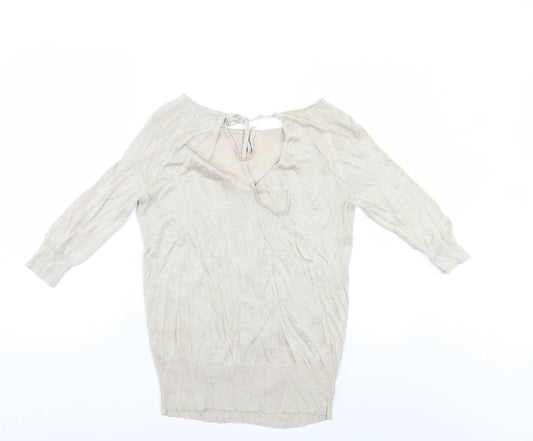 Phase Eight Womens Gold Basic Blouse Size 10