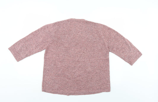 Preworn Womens Pink Floral Pullover Jumper Size 14