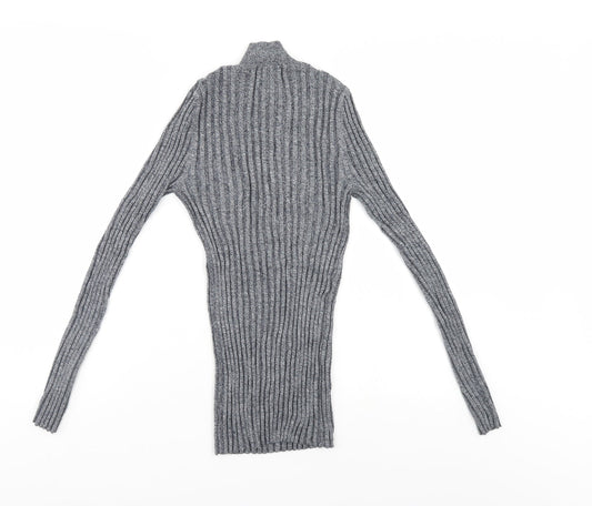 NEXT Womens Blue Henley Jumper Size 10