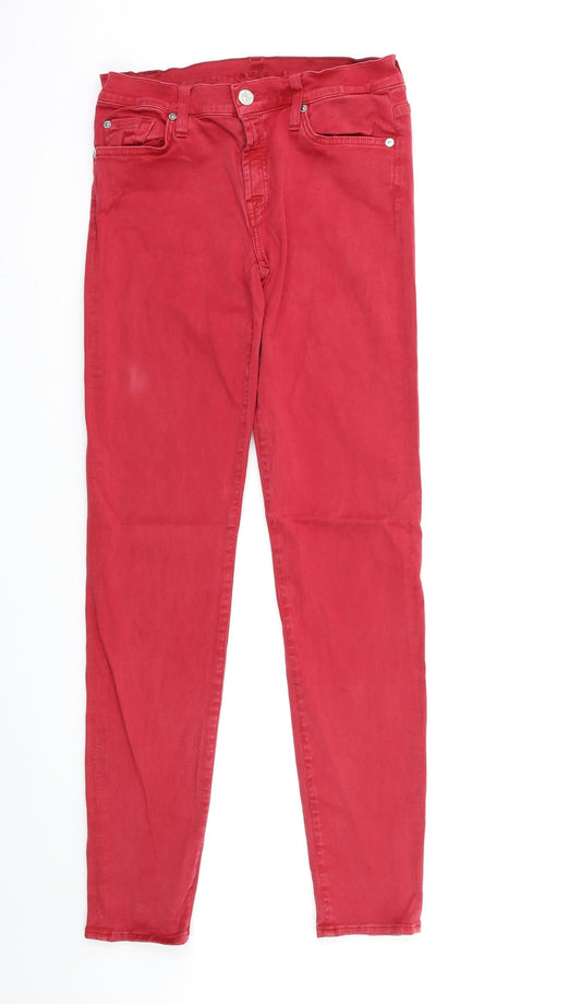 For All Mankind Mens Red Skinny Jeans Size 27 in L29 in