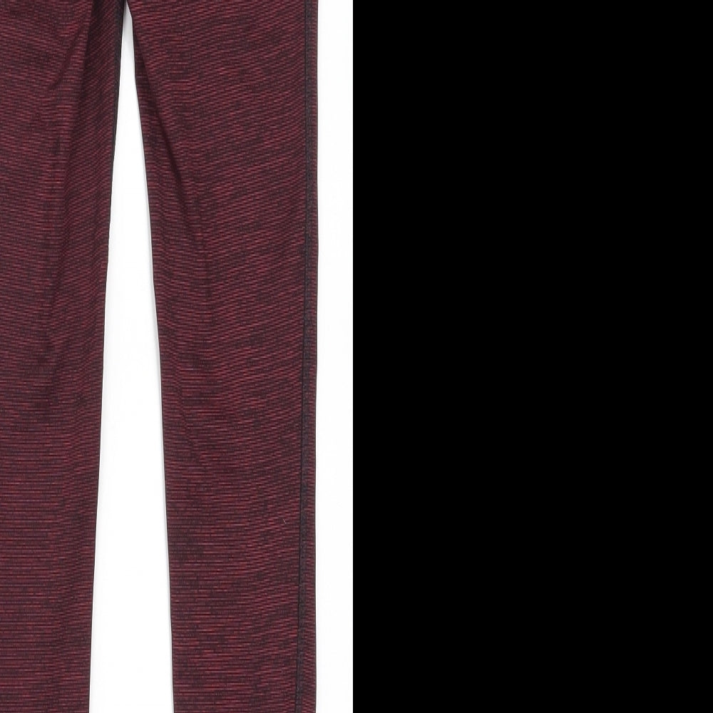 Bext Womens Red Track Pants Leggings Size 8 L27 in - Burgundy