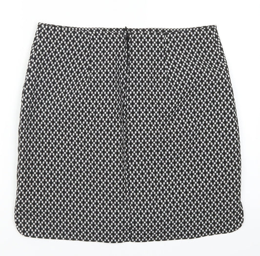 ORSAY Womens Black Geometric Mini Skirt Size 30 in