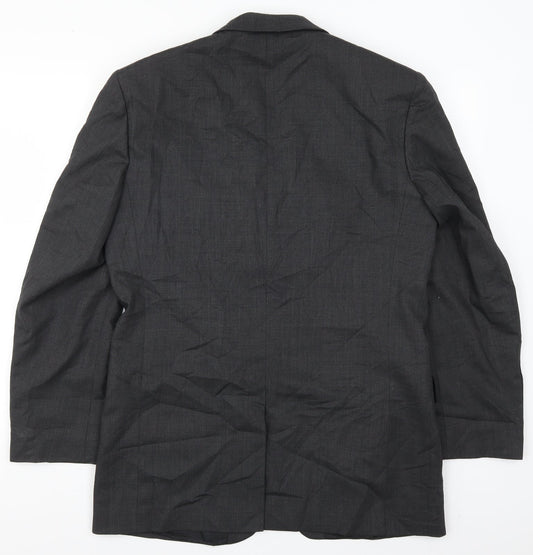 Pinstripe Mens Grey Jacket Suit Jacket Size 40