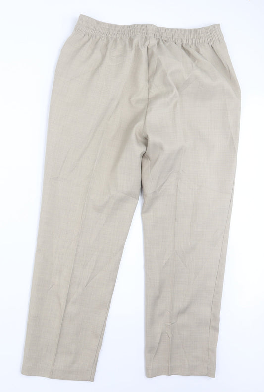 Marks and Spencer Womens Ivory Trousers Size 14 L26 in
