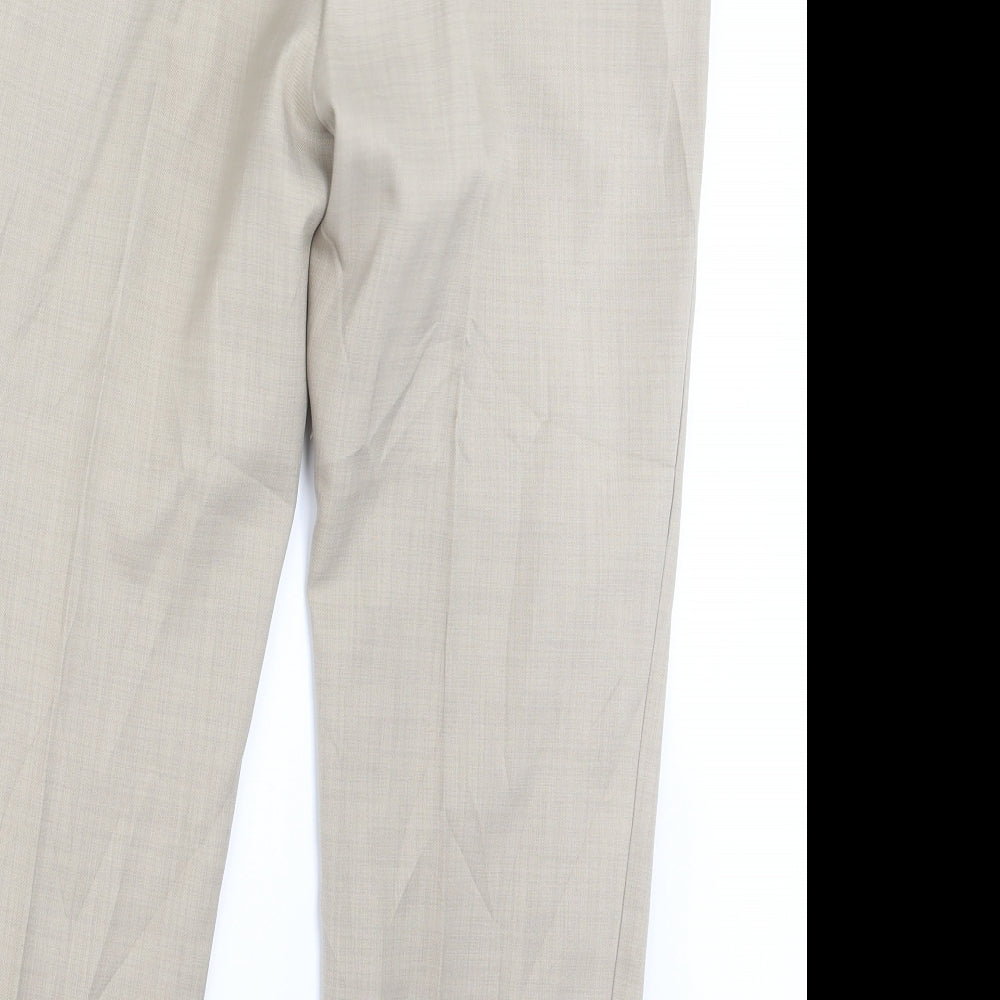 Marks and Spencer Womens Ivory Trousers Size 14 L26 in