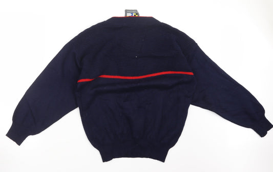Viyella Cup Womens Blue Knit Pullover Jumper Size M