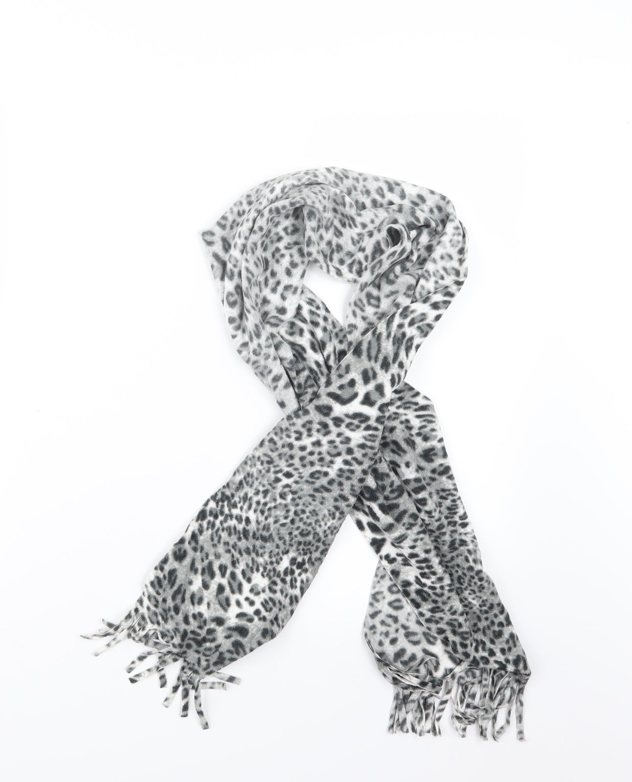 Preworn Womens Grey Animal Print Scarf