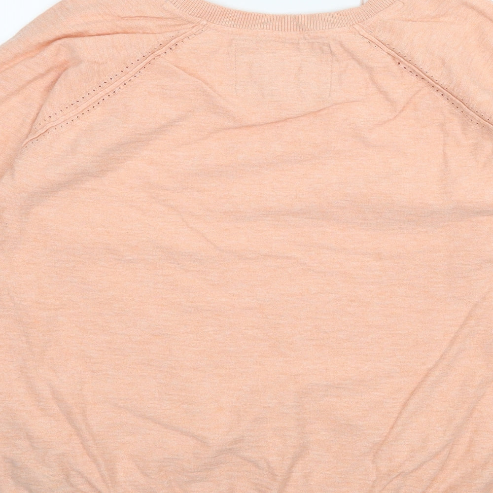 Marks and Spencer Womens Orange Knit Pullover Jumper Size 14