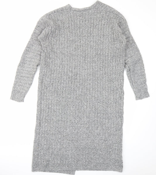 Natura Womens Grey Knit Cardigan Jumper Size S