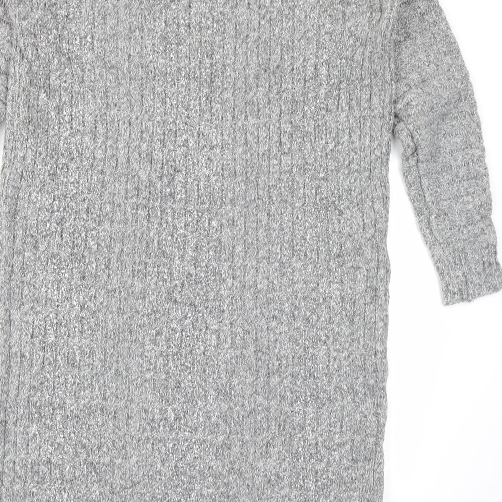 Natura Womens Grey Knit Cardigan Jumper Size S