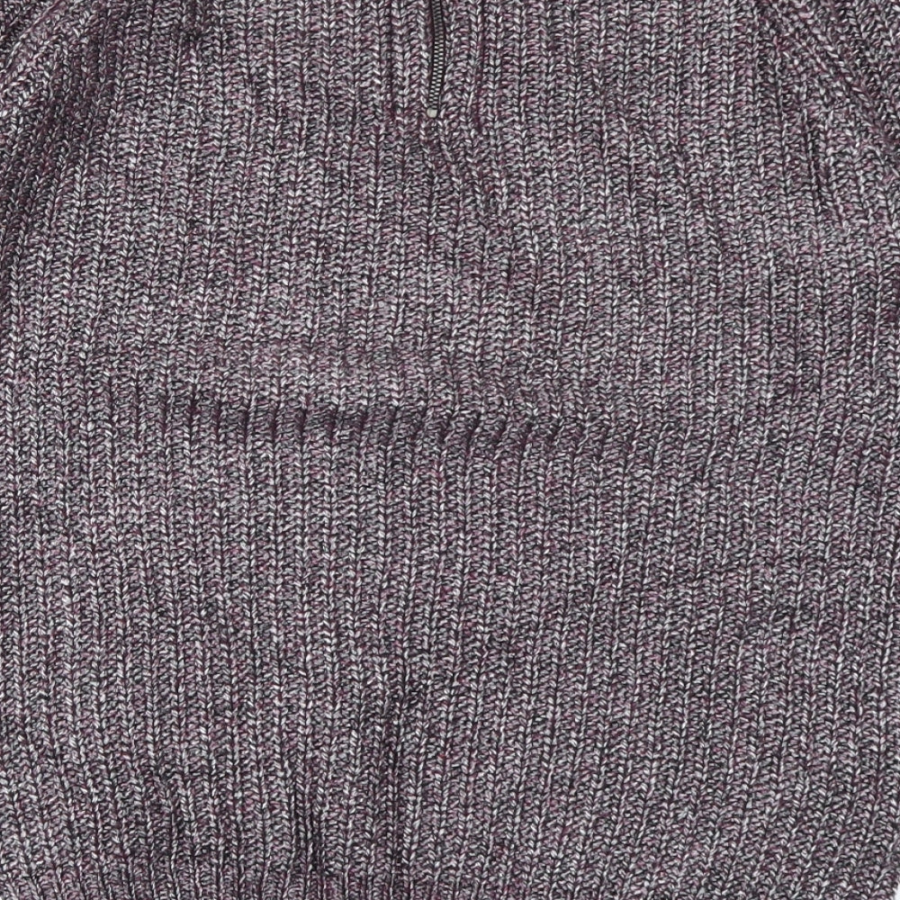Autograph Womens Purple Knit Pullover Jumper Size 10