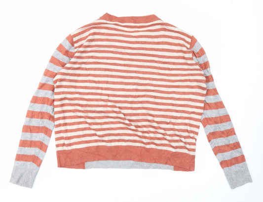 NEXT Womens Brown Striped Pullover Jumper Size 12