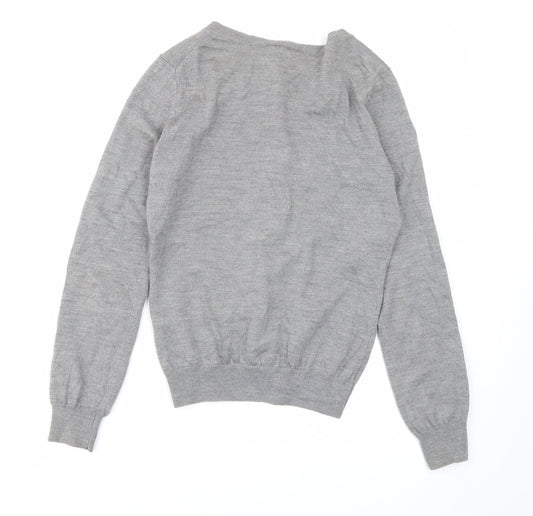 Rope Womens Grey Knit Cardigan Jumper Size M