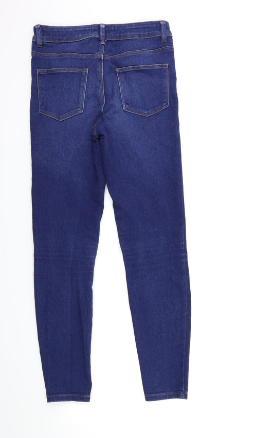 Denim & Co. Womens Blue Denim Skinny Jeans Size 8 L27 in