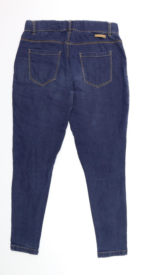 Everyday Essentials Womens Blue Denim Jegging Jeans Size 12 L30 in