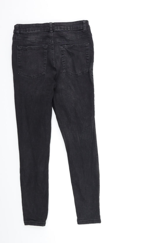 Denim & Co. Womens Black Denim Skinny Jeans Size 12 L26 in