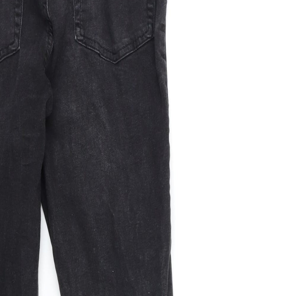 Brand and care label for Denim & Co. women’s black denim skinny jeans, size UK 12, 26-inch leg