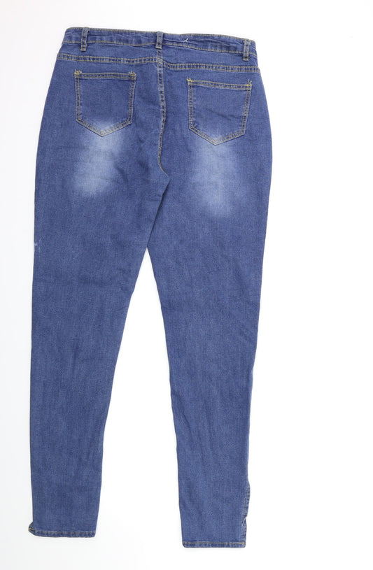 Preworn Womens Blue Denim Skinny Jeans Size M L33 in