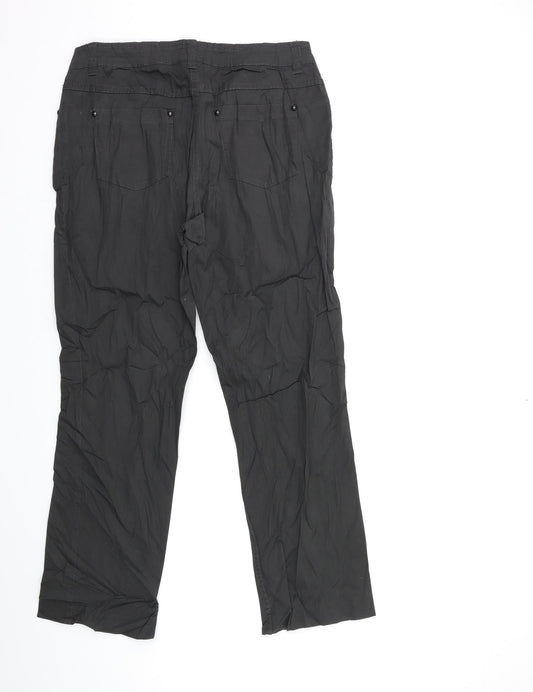 Cecile Womens Grey Trousers Size 12 L27 in