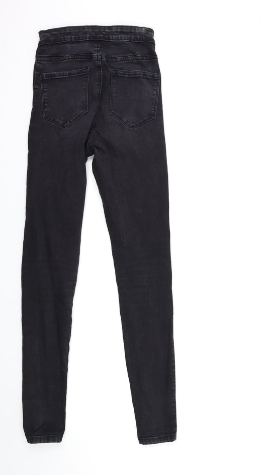 Denim & Co. Womens Black Denim Skinny Jeans Size 8 L30 in