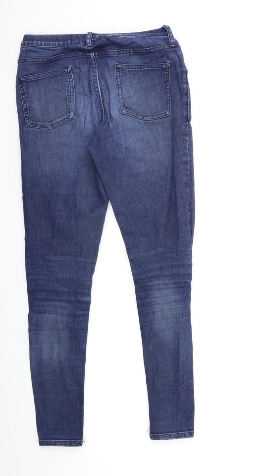 Preworn Womens Blue Denim Skinny Jeans Size 8 L29 in