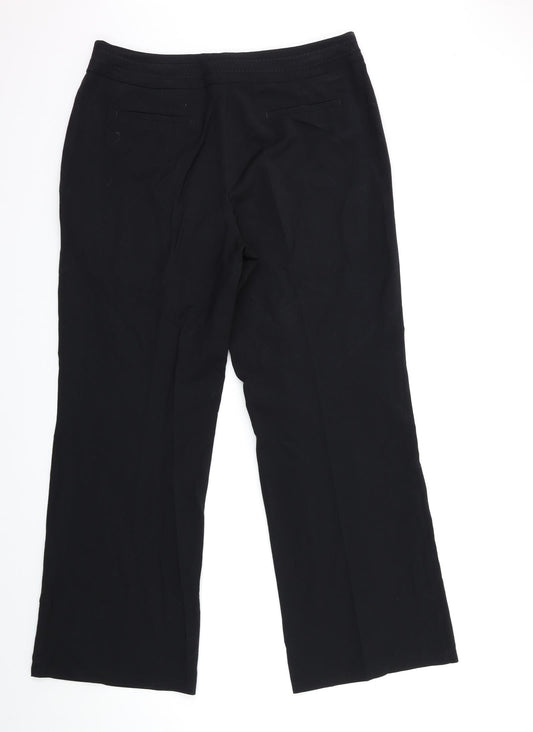 Marks and Spencer Womens Black Trousers Size 14 L30 in