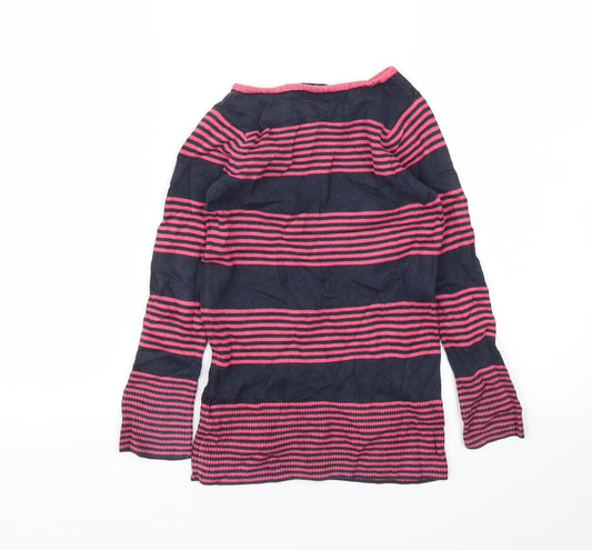 Indigo Girls Pink Striped Jumper Dress Size 5-6 Years