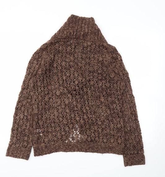 CASAMIA Womens Brown Cardigan Jumper Size M