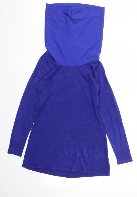 PREWORN Womens Blue Basic T-Shirt Size 12