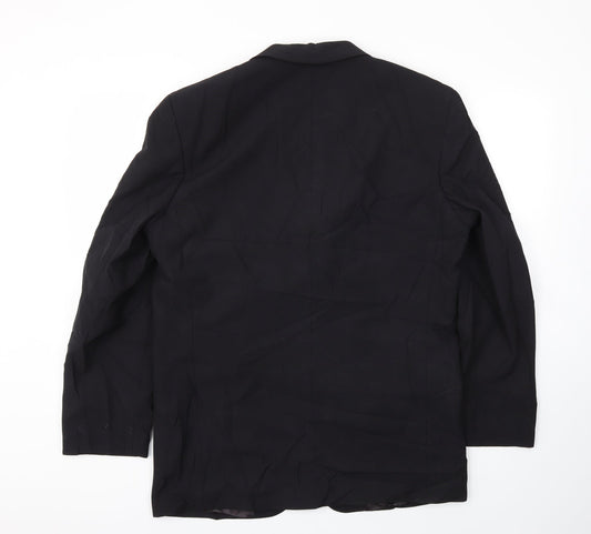Preworn Mens Black Jacket Blazer Size 40