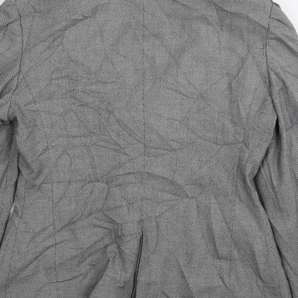 NEXT Womens Grey Houndstooth Jacket Blazer Size 8