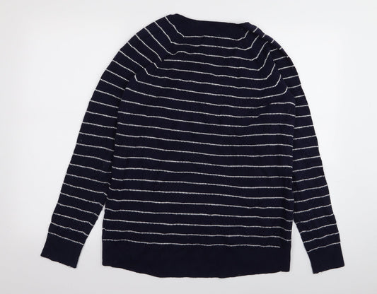 Gap Mens Blue Striped Pullover Jumper Size M