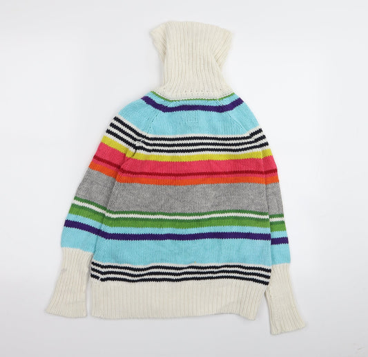Gap Girls Multicoloured Striped Cardigan Jumper Size 6-7 Years