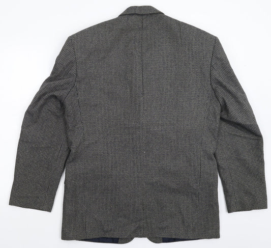 Greenwoods Mens Grey Striped Jacket Blazer Size 42