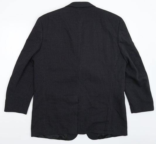 Rene Lezard Mens Black Striped Jacket Suit Jacket Size 44