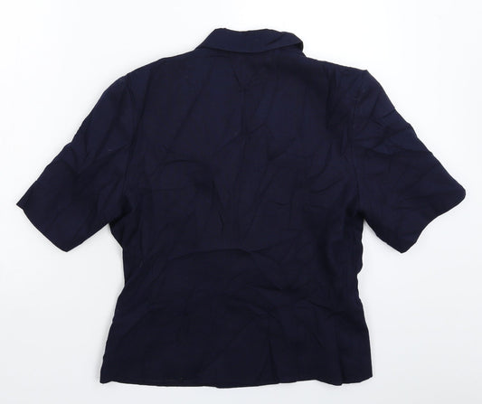 C&A Womens Blue Jacket Suit Jacket Size 12