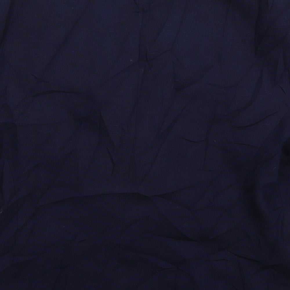 Brand and care label for C&A women’s blue jacket suit jacket, size UK 12