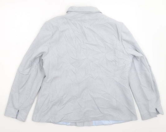 AMARANTO Womens Grey Jacket Blazer Size 20