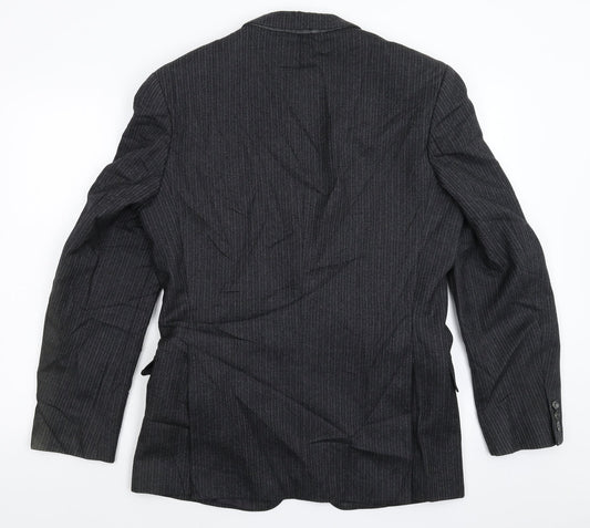 Burton Mens Black Striped Jacket Suit Jacket Size 38