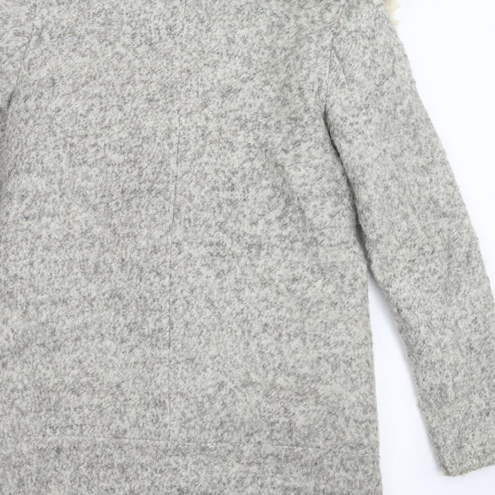 Marks and Spencer Womens Grey Overcoat Coat Size 10