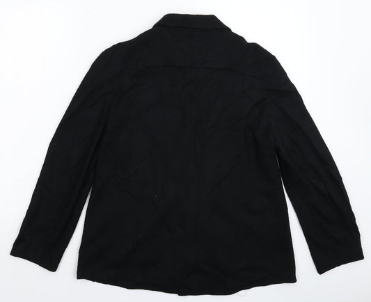 Laurel Womens Black Jacket Blazer Size 12