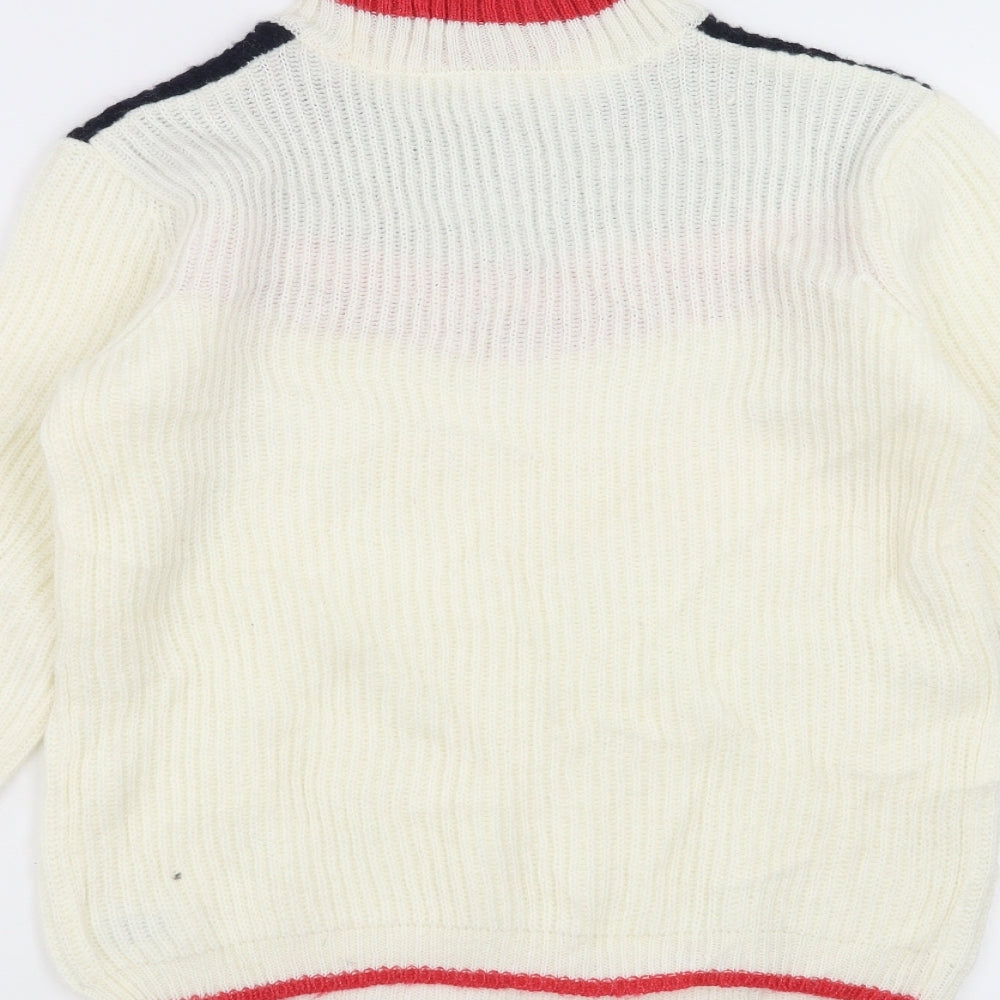 Brand and care label for Dunnes women’s ivory jumper, size S, - 31in chest