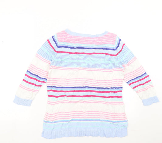 Talbots Womens Multicoloured Striped Pullover Jumper Size S