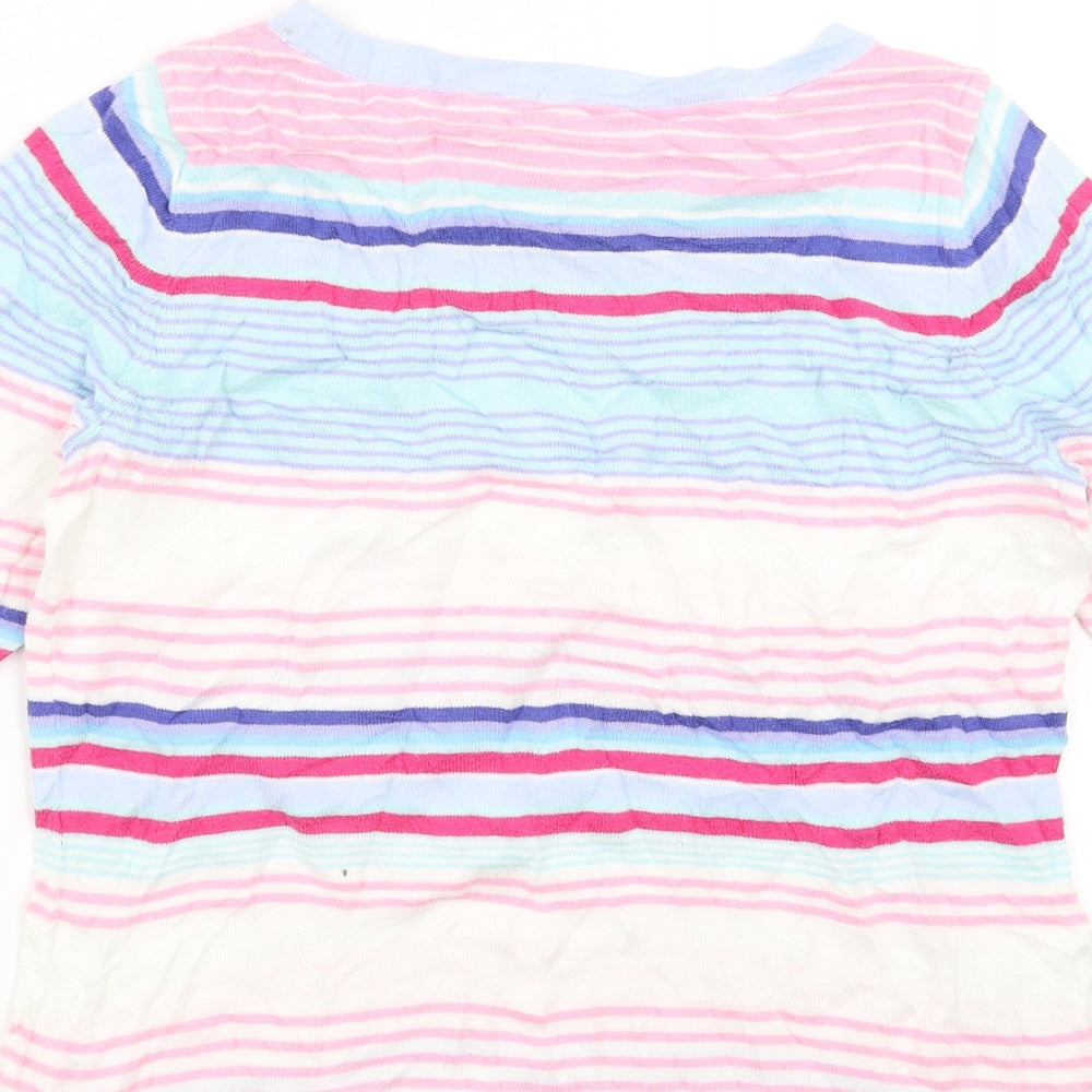 Talbots Womens Multicoloured Striped Pullover Jumper Size S