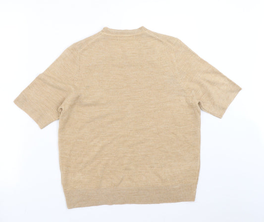 Marks and Spencer Womens Beige Pullover Jumper Size 14