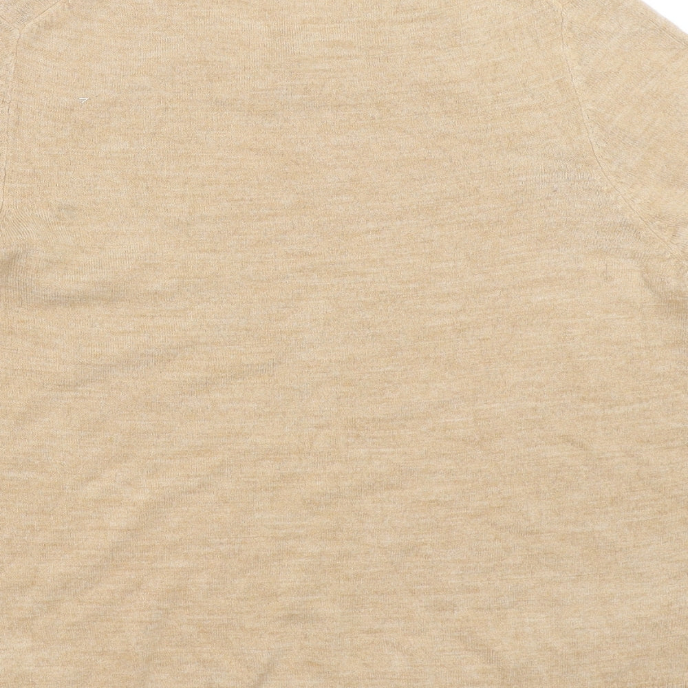 Marks and Spencer Womens Beige Pullover Jumper Size 14