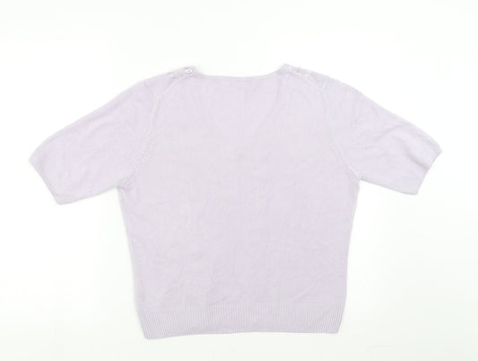 Marks and Spencer Womens Purple Pullover Jumper Size 14 - beaded