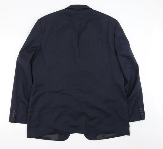 James Barry Mens Blue Jacket Suit Jacket Size 44