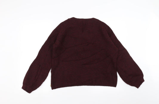 M&Co Womens Purple Pullover Jumper Size 12