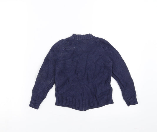 Mini Club Boys Blue Knit Full Zip Jumper Size 18-24 Months